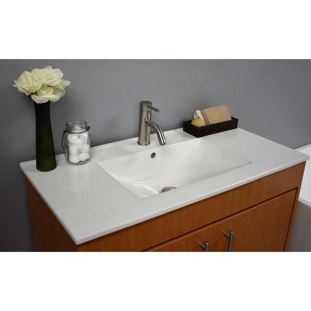 Pacific 36" Modern Bathroom Vanity in Honey Maple with Integrated Ceramic By Volpa USA | Bathroom Accessories |  Modishstore  - 4