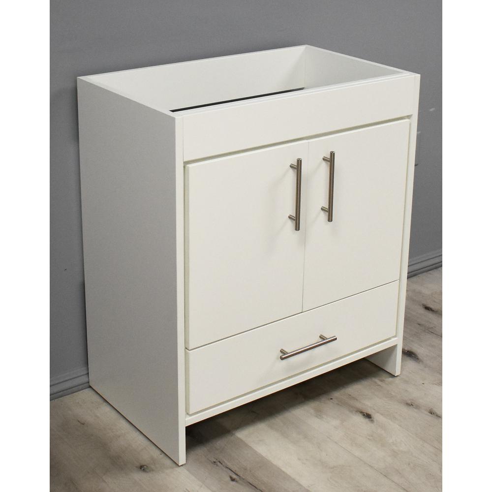 Rio 30" Modern Bathroom Vanity in Soft White with Brushed By Volpa USA | Bathroom Accessories |  Modishstore 