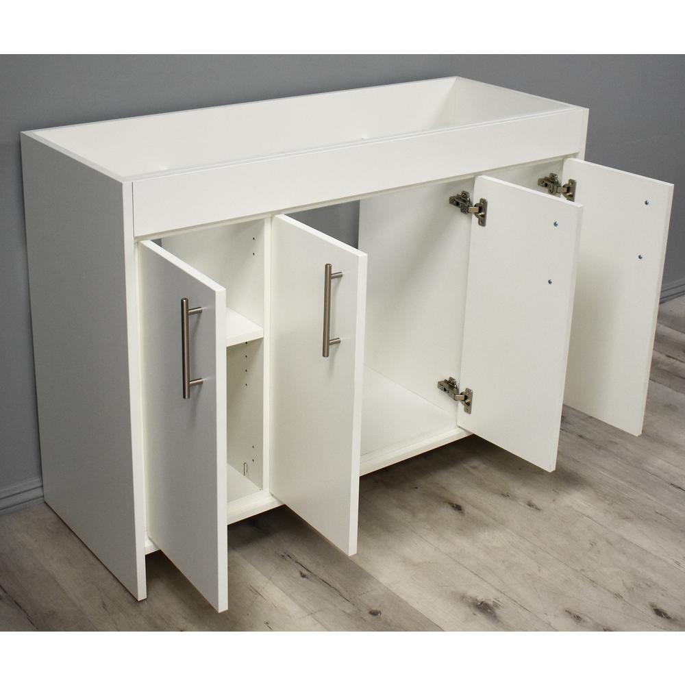 Rio 48" Modern Bathroom Vanity in White with Brushed By Volpa USA | Bathroom Accessories |  Modishstore  - 2