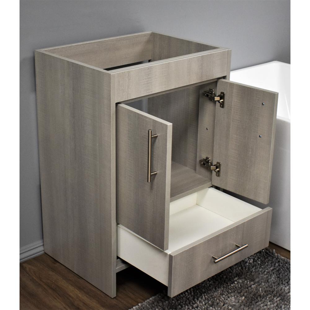 Pacific 24" Modern Bathroom Vanity in Weathered Grey  By Volpa USA | Bathroom Accessories |  Modishstore  - 3