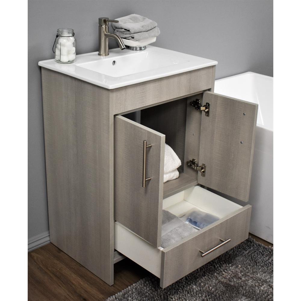 Pacific 30" Modern Bathroom Vanity in Weathered Grey By Volpa USA | Bathroom Accessories |  Modishstore  - 5