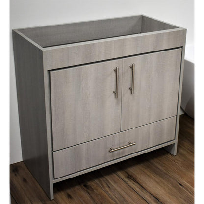 Pacific 36" Modern Bathroom Vanity in Weathered Grey with Brushed By Volpa USA | Bathroom Accessories |  Modishstore 