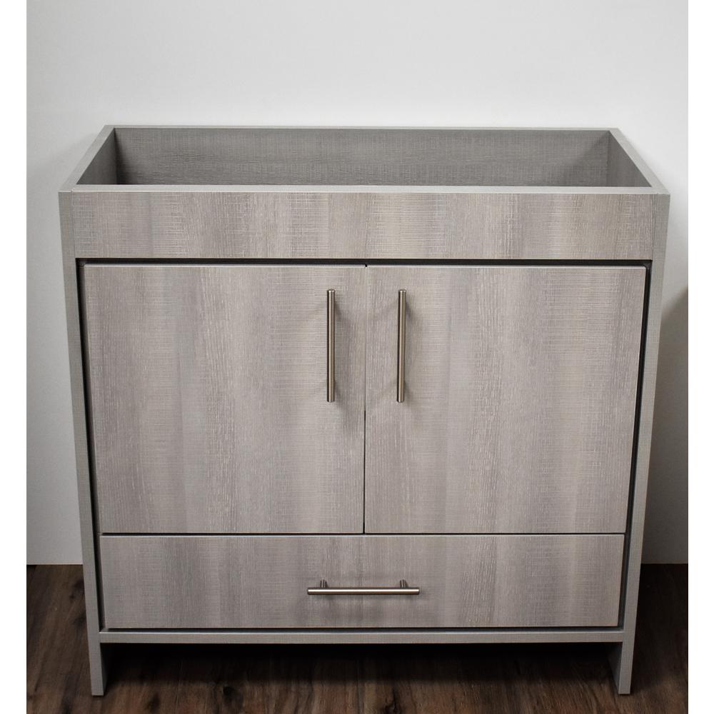 Pacific 36" Modern Bathroom Vanity in Weathered Grey with Brushed By Volpa USA | Bathroom Accessories |  Modishstore  - 5
