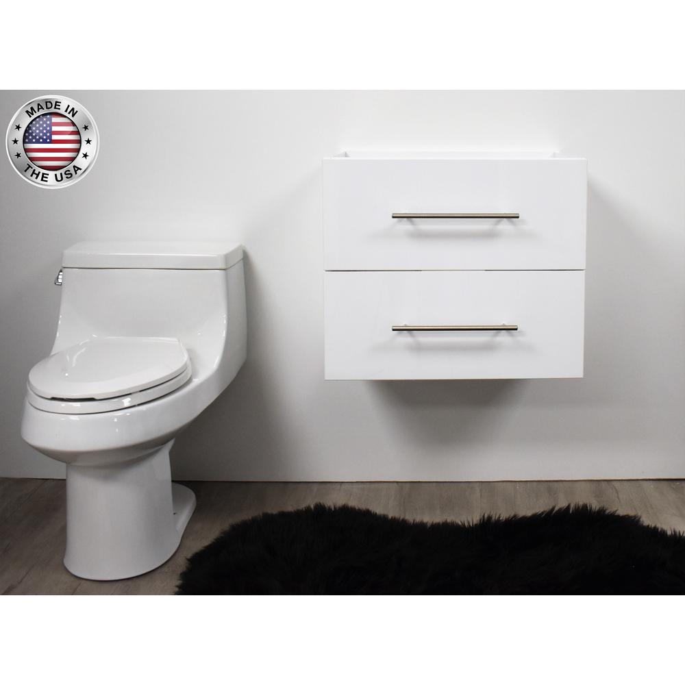 Napa 24" Modern Wall-Mounted Floating Bathroom Vanity in Glossy By Volpa USA | Bathroom Accessories |  Modishstore  - 6