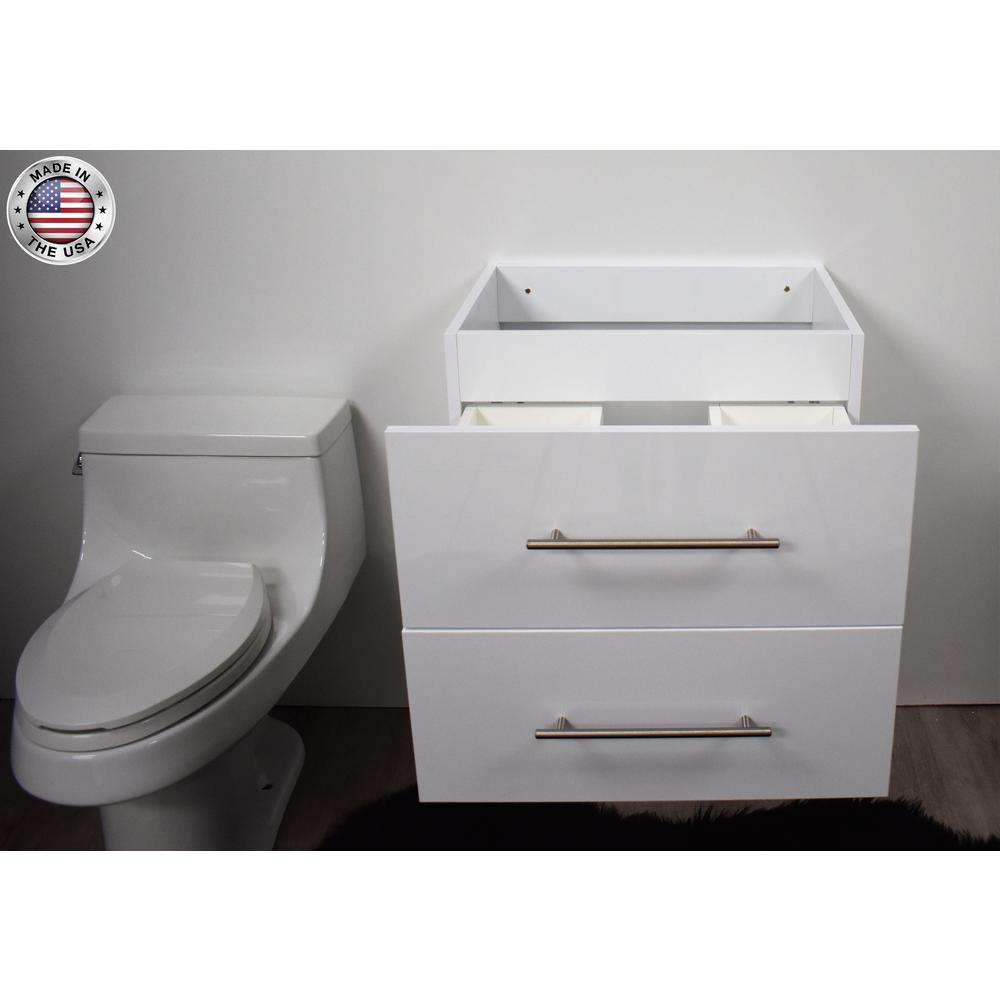 Napa 24" Modern Wall-Mounted Floating Bathroom Vanity in Glossy By Volpa USA | Bathroom Accessories |  Modishstore  - 2