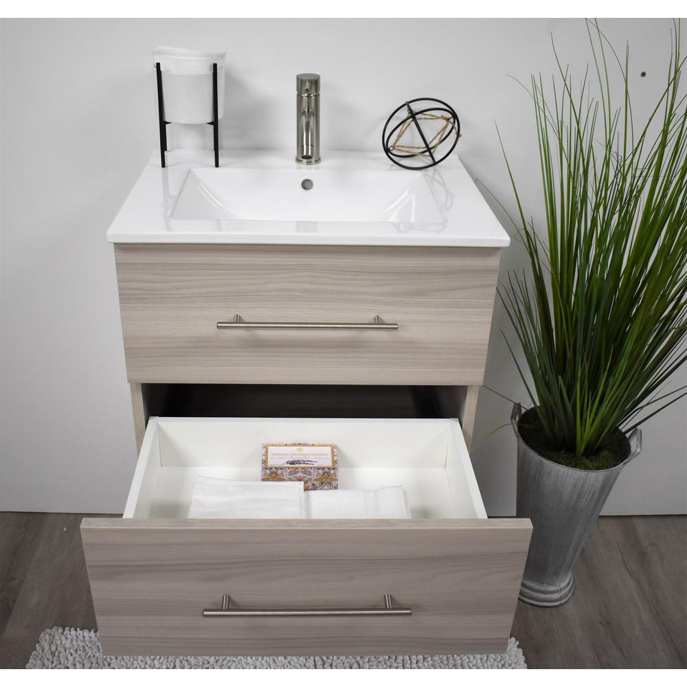 Napa 30" Modern Wall-Mounted Floating Bathroom Vanity By Volpa USA | Bathroom Accessories |  Modishstore  - 5