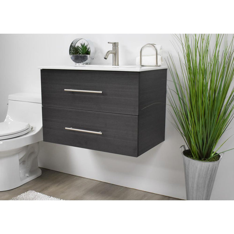 Napa 30" Modern Wall-Mounted Floating Bathroom Vanity with Ceramic By Volpa USA | Bathroom Accessories |  Modishstore 