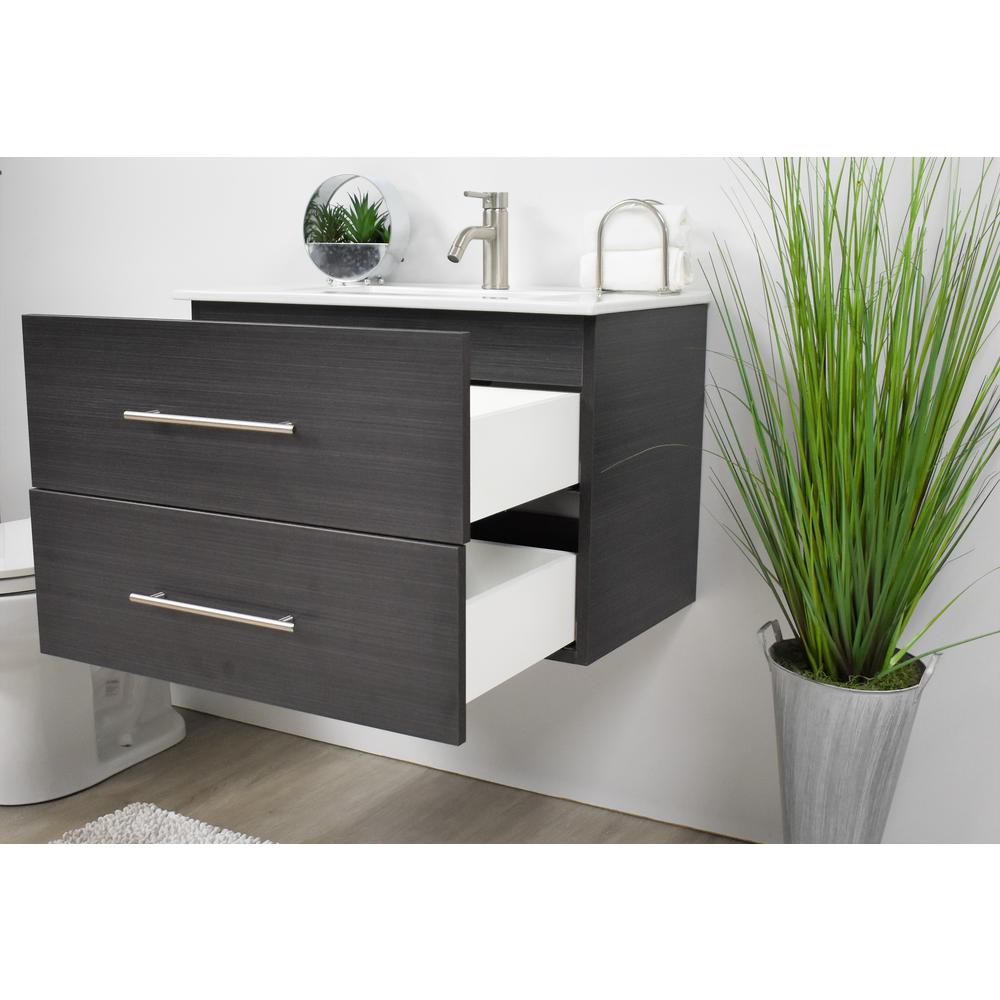 Napa 30" Modern Wall-Mounted Floating Bathroom Vanity with Ceramic By Volpa USA | Bathroom Accessories |  Modishstore  - 6