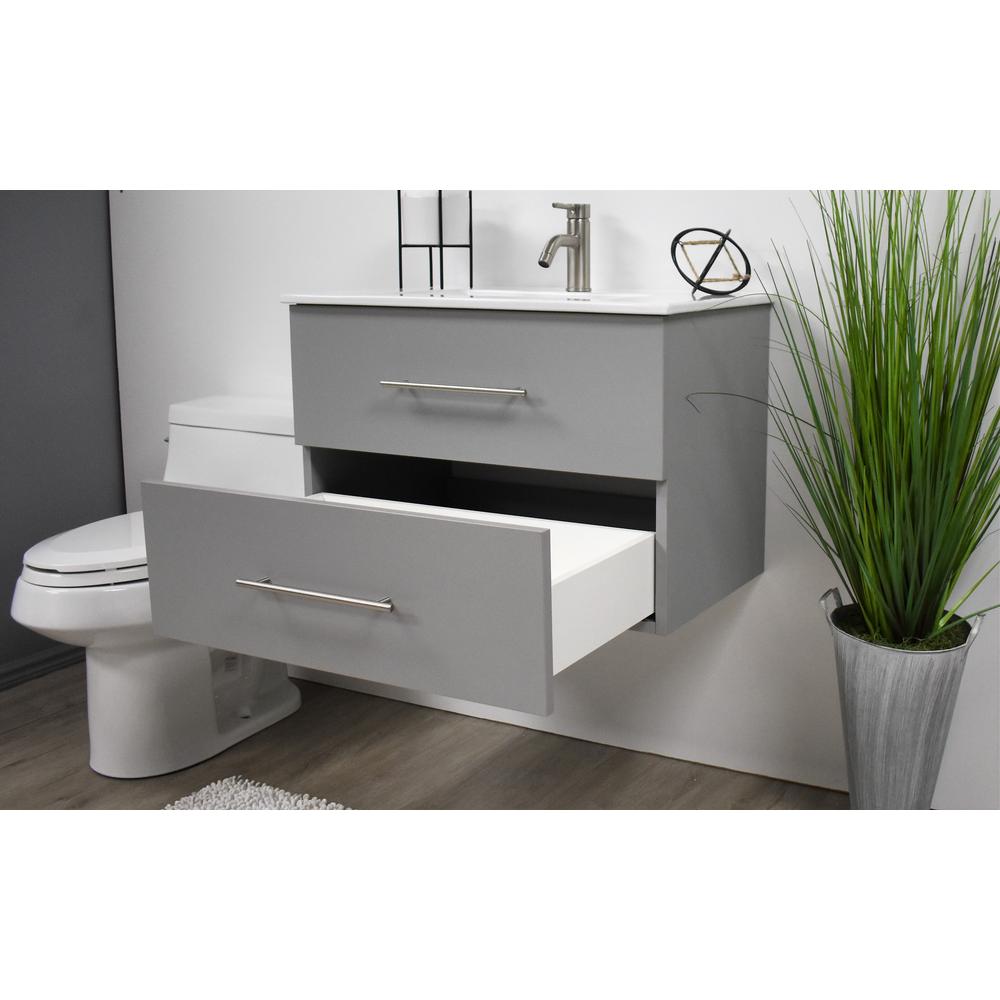 Napa 30" Modern Wall-Mounted Floating Bathroom Vanity with Ceramic By Volpa USA | Bathroom Accessories |  Modishstore  - 17