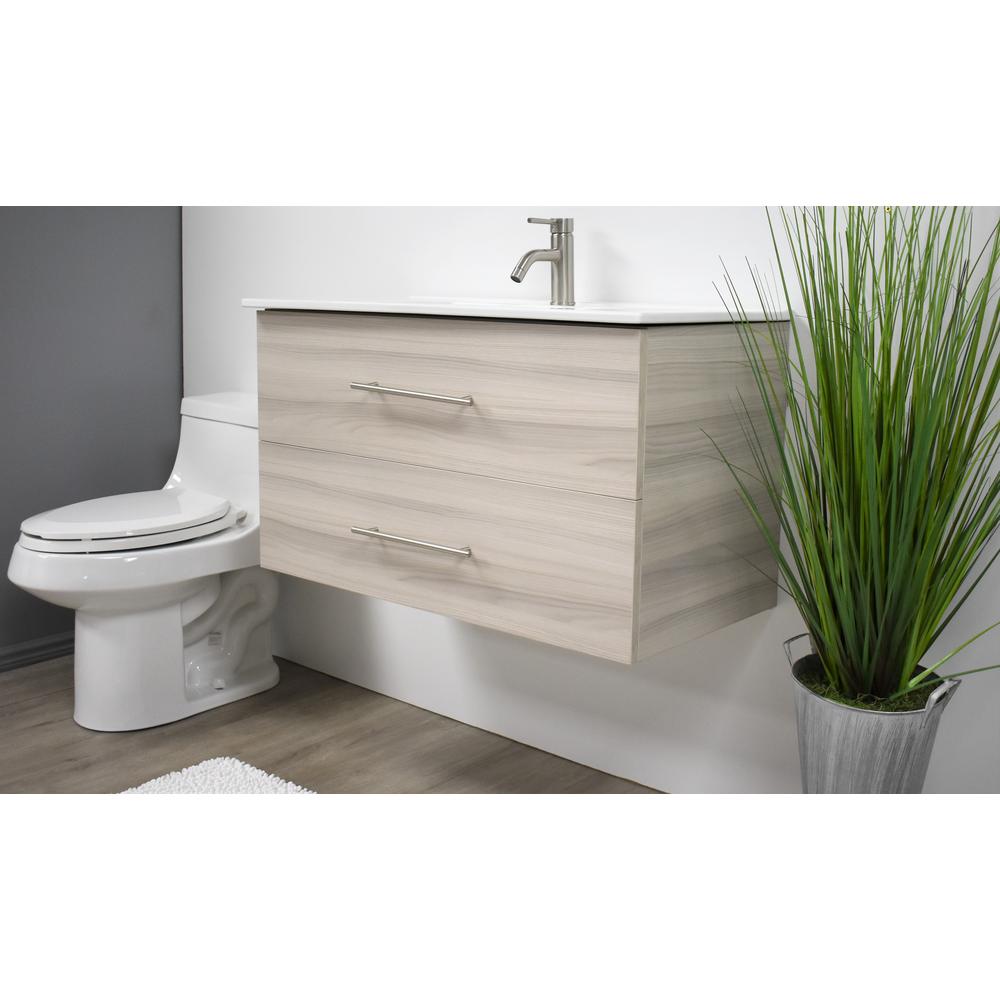 Napa 36" Modern Wall-Mounted Floating Bathroom Vanity with Ceramic By Volpa USA | Bathroom Accessories |  Modishstore  - 12