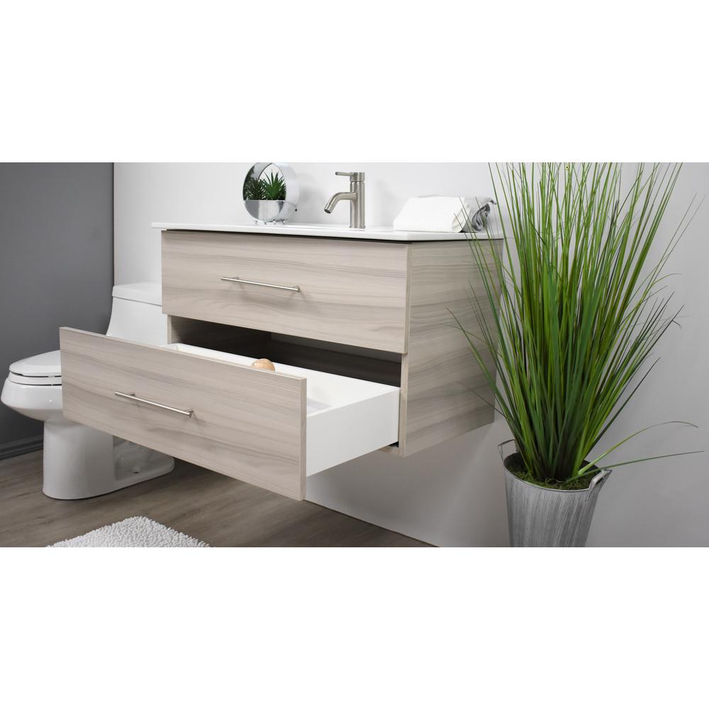 Napa 36" Modern Wall-Mounted Floating Bathroom Vanity with Ceramic By Volpa USA | Bathroom Accessories |  Modishstore  - 10