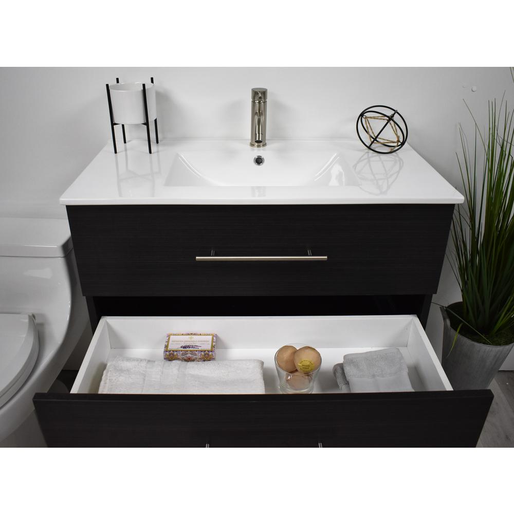 Napa 36" Modern Wall-Mounted Floating Bathroom Vanity with Ceramic By Volpa USA | Bathroom Accessories |  Modishstore  - 6