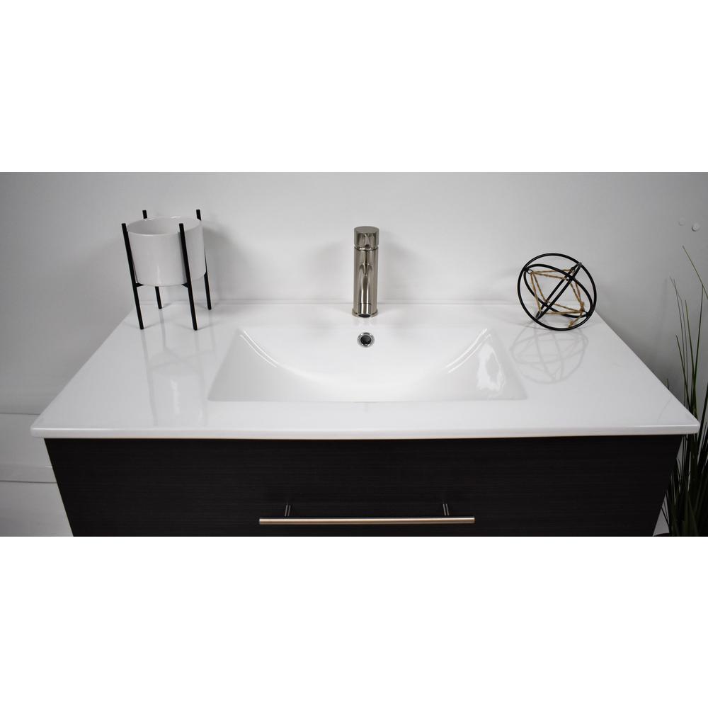 Napa 36" Modern Wall-Mounted Floating Bathroom Vanity with Ceramic By Volpa USA | Bathroom Accessories |  Modishstore  - 3