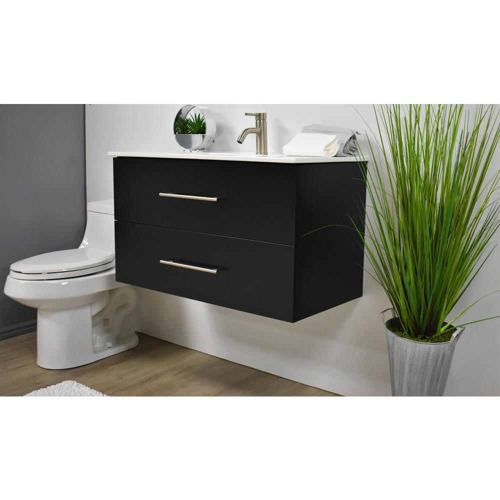 Napa 36" Modern Wall-Mounted Floating Bathroom Vanity with Ceramic Top By Volpa USA | Bathroom Accessories |  Modishstore  - 17