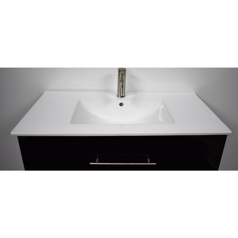 Napa 36" Modern Wall-Mounted Floating Bathroom Vanity with Ceramic Top By Volpa USA | Bathroom Accessories |  Modishstore  - 14