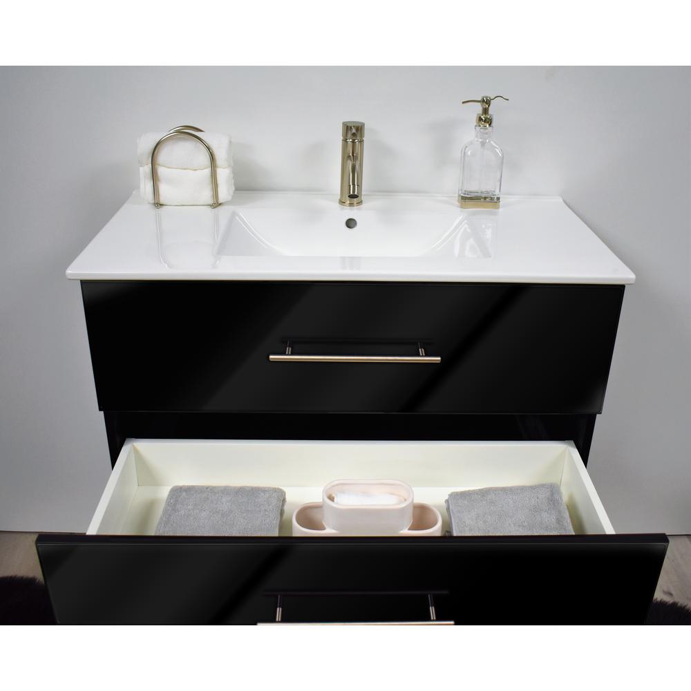 Napa 36" Modern Wall-Mounted Floating Bathroom Vanity in Glossy White By Volpa USA | Bathroom Accessories |  Modishstore  - 15