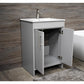 Villa 30" Modern Bathroom Vanity in Grey with Integrated Ceramic By Volpa USA | Bathroom Accessories |  Modishstore  - 8