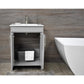Villa 30" Modern Bathroom Vanity in Grey with Integrated Ceramic By Volpa USA | Bathroom Accessories |  Modishstore  - 3