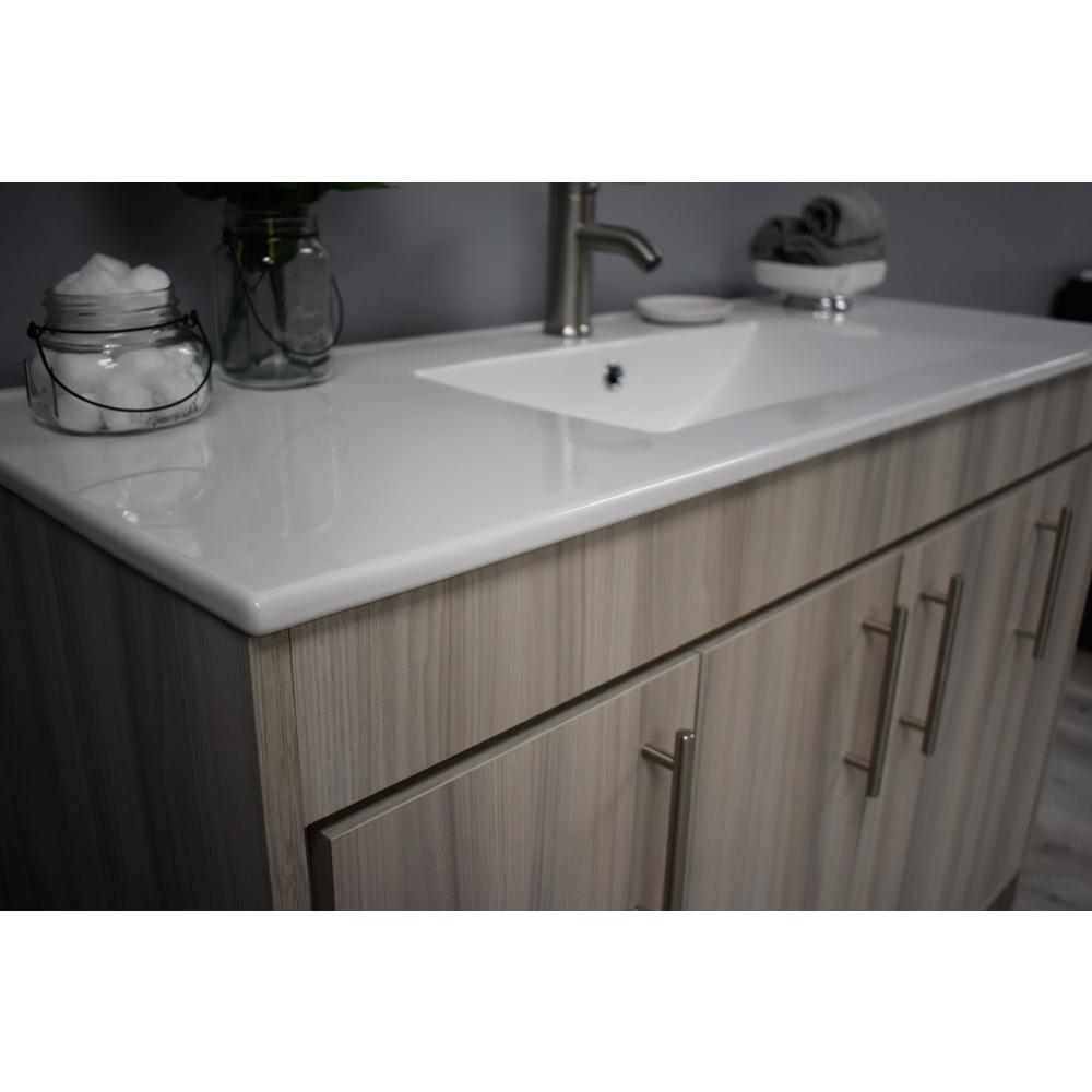 Villa 48" Modern Bathroom Vanity in Weathered Grey with Integrated Ceramic By Volpa USA | Bathroom Accessories |  Modishstore  - 19