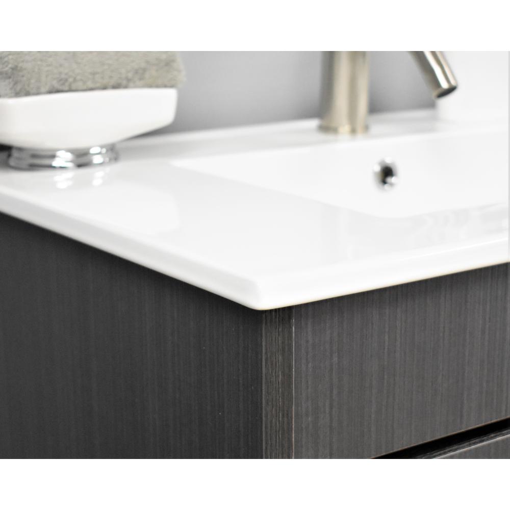 Villa 48" Modern Bathroom Vanity in Weathered Grey with Integrated Ceramic By Volpa USA | Bathroom Accessories |  Modishstore  - 12