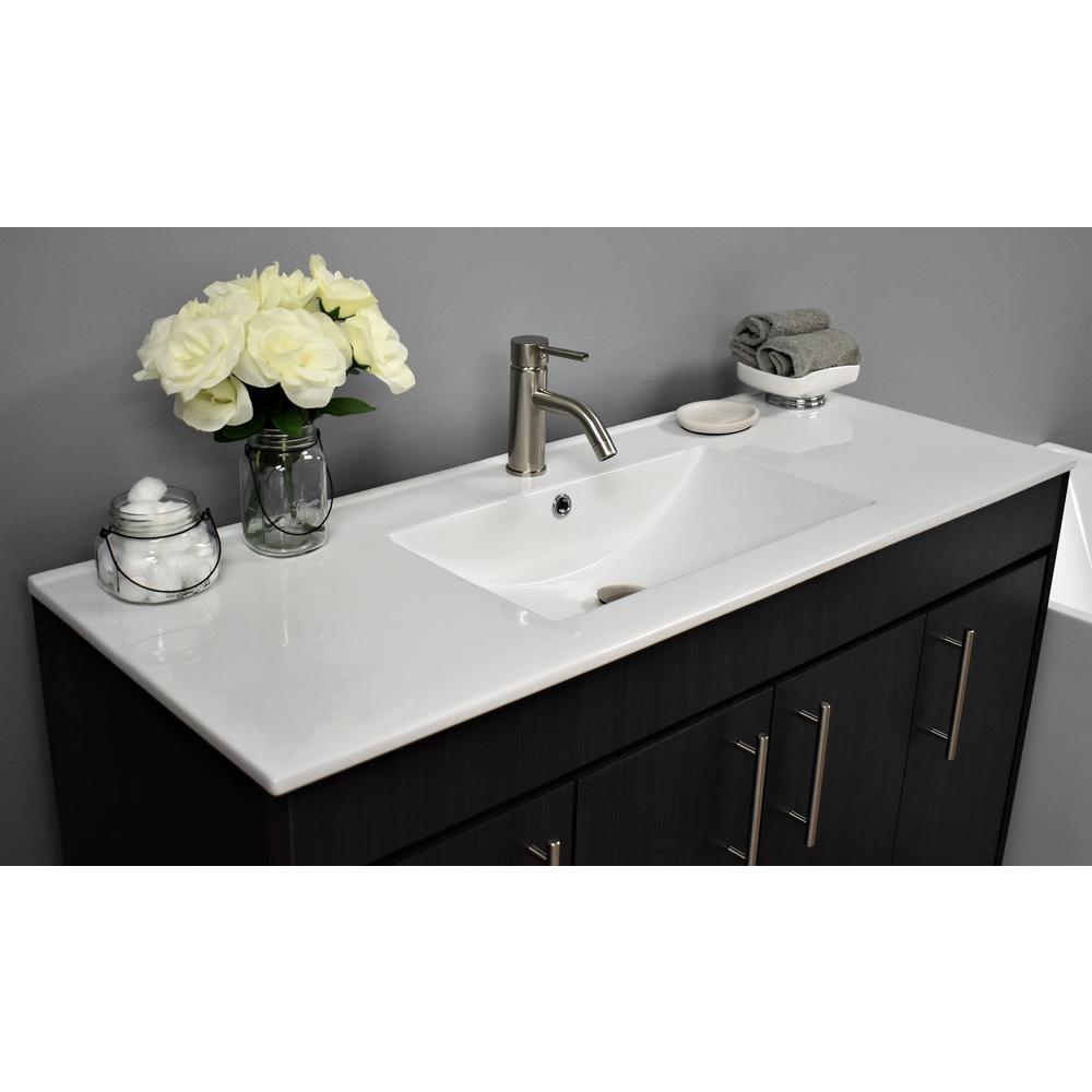 Villa 48" Modern Bathroom Vanity in Weathered Grey with Integrated Ceramic By Volpa USA | Bathroom Accessories |  Modishstore  - 14