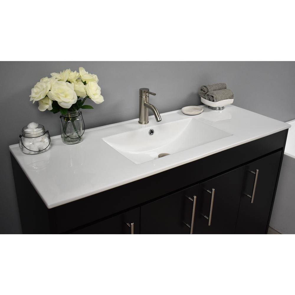 Villa 48" Modern Bathroom Vanity in White with Integrated Ceramic By Volpa USA | Bathroom Accessories |  Modishstore  - 23