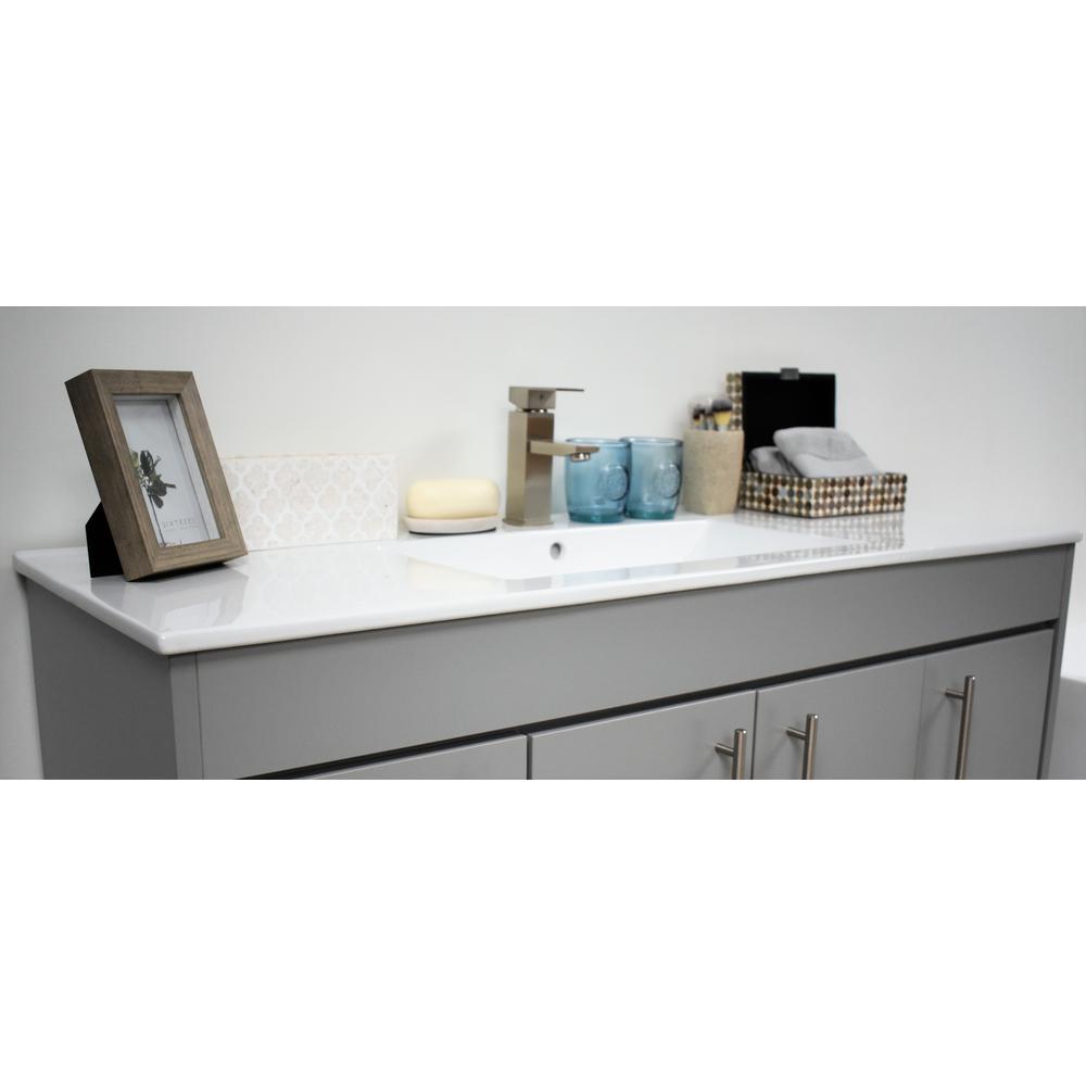 Villa 48" Modern Bathroom Vanity in White with Integrated Ceramic By Volpa USA | Bathroom Accessories |  Modishstore  - 11