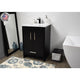 Capri 24" Modern Bathroom Vanity in Black with Carrara Marble top By Volpa USA | Bathroom Accessories |  Modishstore  - 17