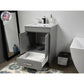 Capri 24" Modern Bathroom Vanity in Black with Carrara Marble top By Volpa USA | Bathroom Accessories |  Modishstore  - 16