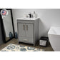 Capri 24" Modern Bathroom Vanity in White with White Microstone By Volpa USA | Bathroom Accessories |  Modishstore  - 9