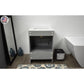 Capri 24" Modern Bathroom Vanity in White with White Microstone By Volpa USA | Bathroom Accessories |  Modishstore  - 15