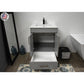 Capri 24" Modern Bathroom Vanity in White with White Microstone By Volpa USA | Bathroom Accessories |  Modishstore  - 11