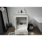 Capri 24" Modern Bathroom Vanity in Black with Carrara Marble top By Volpa USA | Bathroom Accessories |  Modishstore  - 2