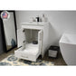Capri 24" Modern Bathroom Vanity in White with White Microstone By Volpa USA | Bathroom Accessories |  Modishstore  - 8