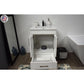 Capri 24" Modern Bathroom Vanity in White with White Microstone By Volpa USA | Bathroom Accessories |  Modishstore  - 3