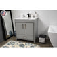 Capri 30" Modern Bathroom Vanity in White with Carrara Marble top By Volpa USA | Bathroom Accessories |  Modishstore  - 8
