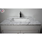 Capri 30" Modern Bathroom Vanity in White with Carrara Marble top By Volpa USA | Bathroom Accessories |  Modishstore  - 4
