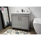 Capri 36" Modern Bathroom Vanity in White with Carrara Marble By Volpa USA | Bathroom Accessories |  Modishstore  - 9