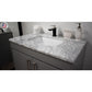 Capri 36" Modern Bathroom Vanity in White with Carrara Marble By Volpa USA | Bathroom Accessories |  Modishstore  - 14