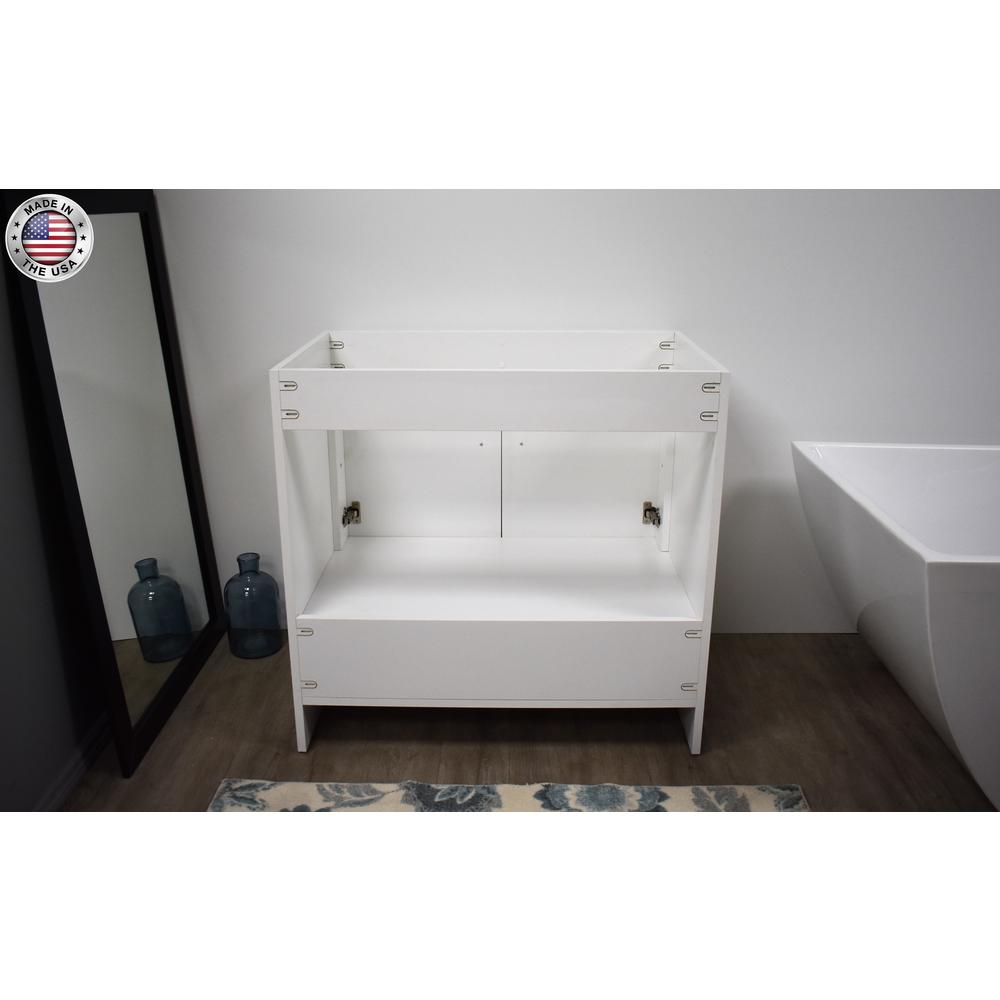 Capri 36" Modern Bathroom Vanity (Cabinet Only) By Volpa USA | Bathroom Accessories |  Modishstore  - 3