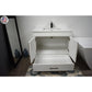 Capri 36" Modern Bathroom Vanity in White with White Microstone By Volpa USA | Bathroom Accessories |  Modishstore  - 3