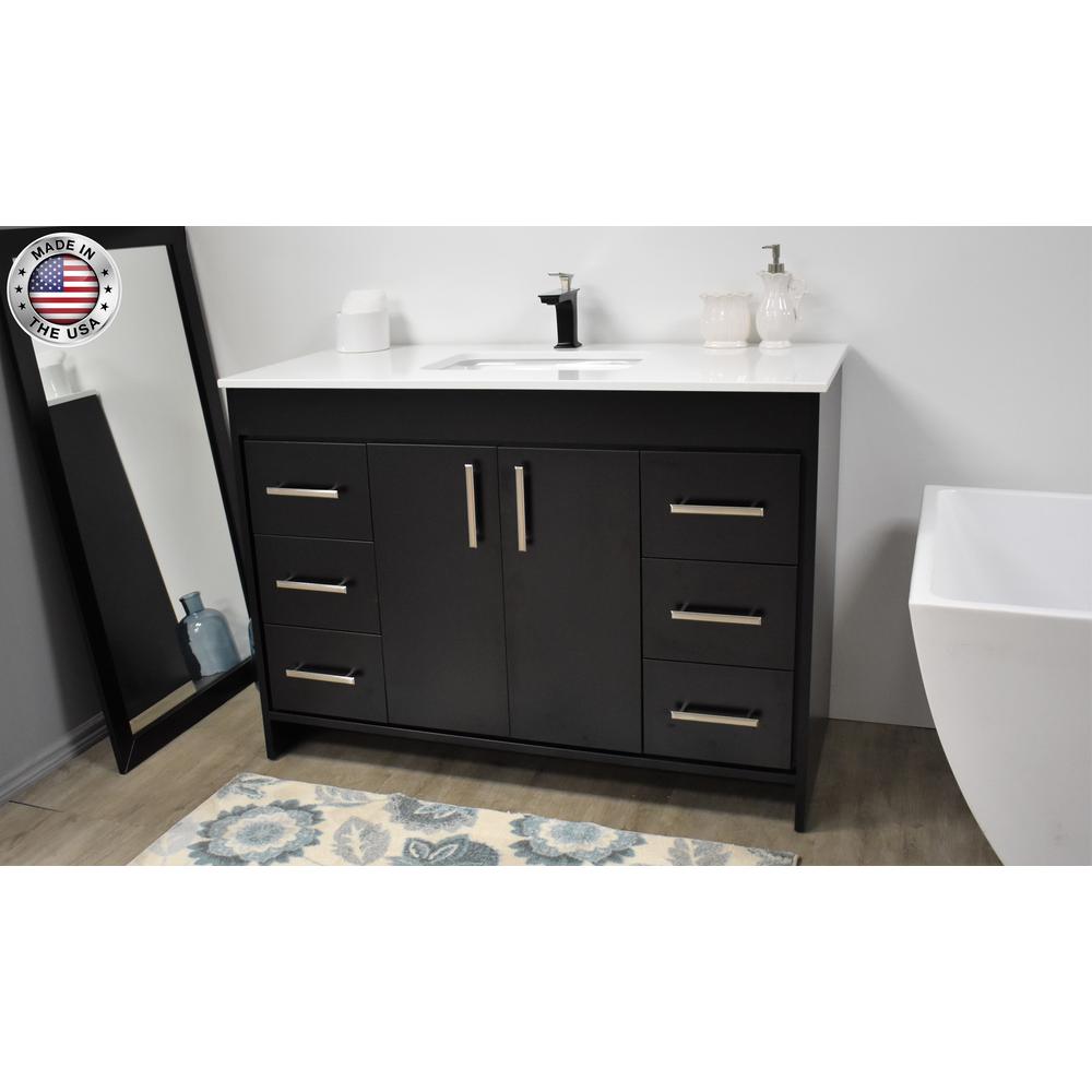 Capri 48" Modern Bathroom Vanity in Grey By Volpa USA | Bathroom Accessories |  Modishstore  - 11