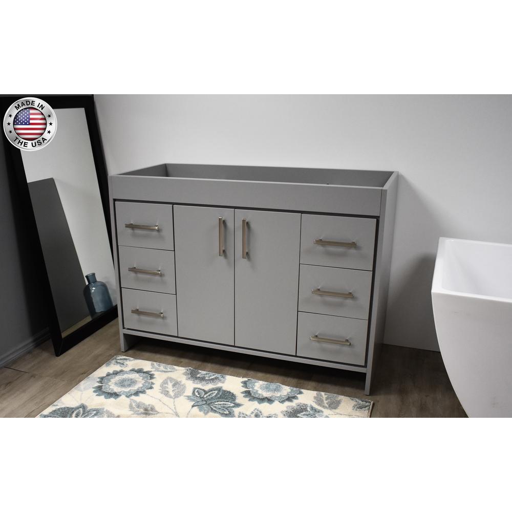 Capri 48" Modern Bathroom Vanity (Cabinet Only) By Volpa USA | Bathroom Accessories |  Modishstore  - 4