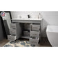 Capri 48" Modern Bathroom Vanity in Grey By Volpa USA | Bathroom Accessories |  Modishstore  - 9