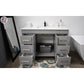 Capri 48" Modern Bathroom Vanity in Grey By Volpa USA | Bathroom Accessories |  Modishstore  - 4