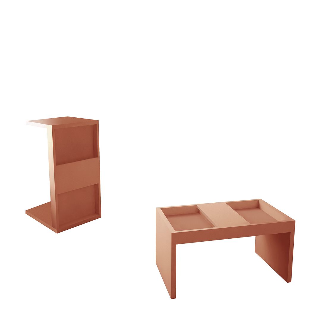 Manhattan Comfort Marine Modern Coffee Table with Magazine Shelf in Ceramic Pink | Coffee Tables | Modishstore-2