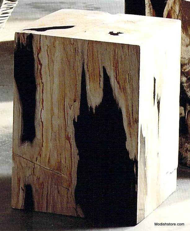 Roost Petrified Wood Block Stools-2