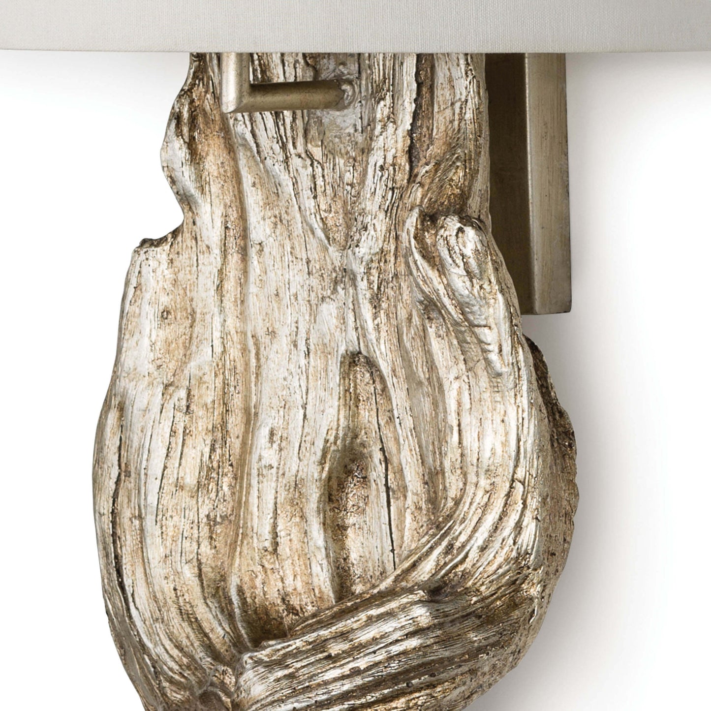 Driftwood Sconce Ambered Silver Leaf By Regina Andrew | Sconces | Modishstore - 2