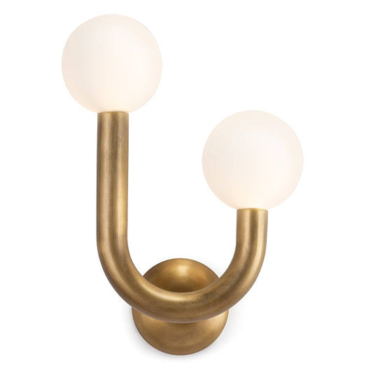 Happy Sconce Right Side Natural Brass By Regina Andrew | Sconces | Modishstore
