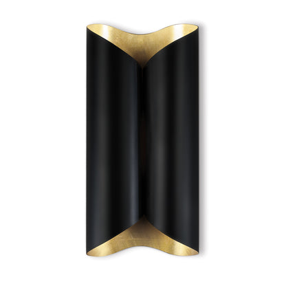 Coil Metal Sconce Large Black And Gold By Regina Andrew | Sconces | Modishstore